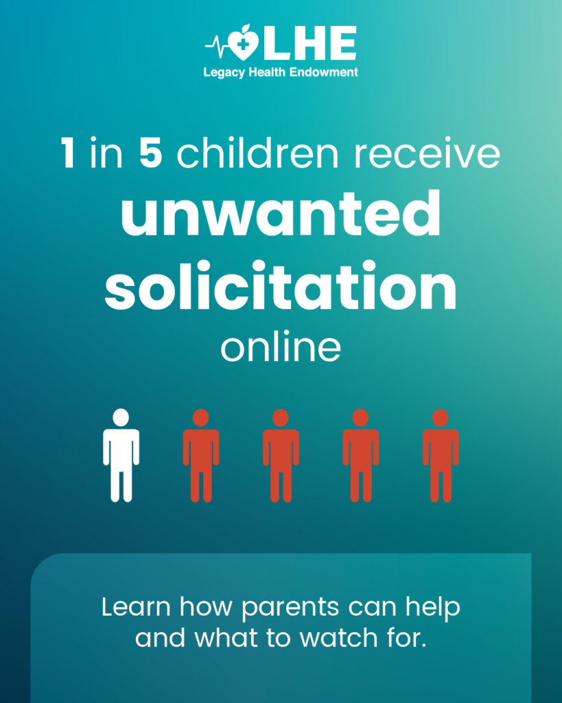Social Post - "1 in 5 children receive unwanted solicitation online"